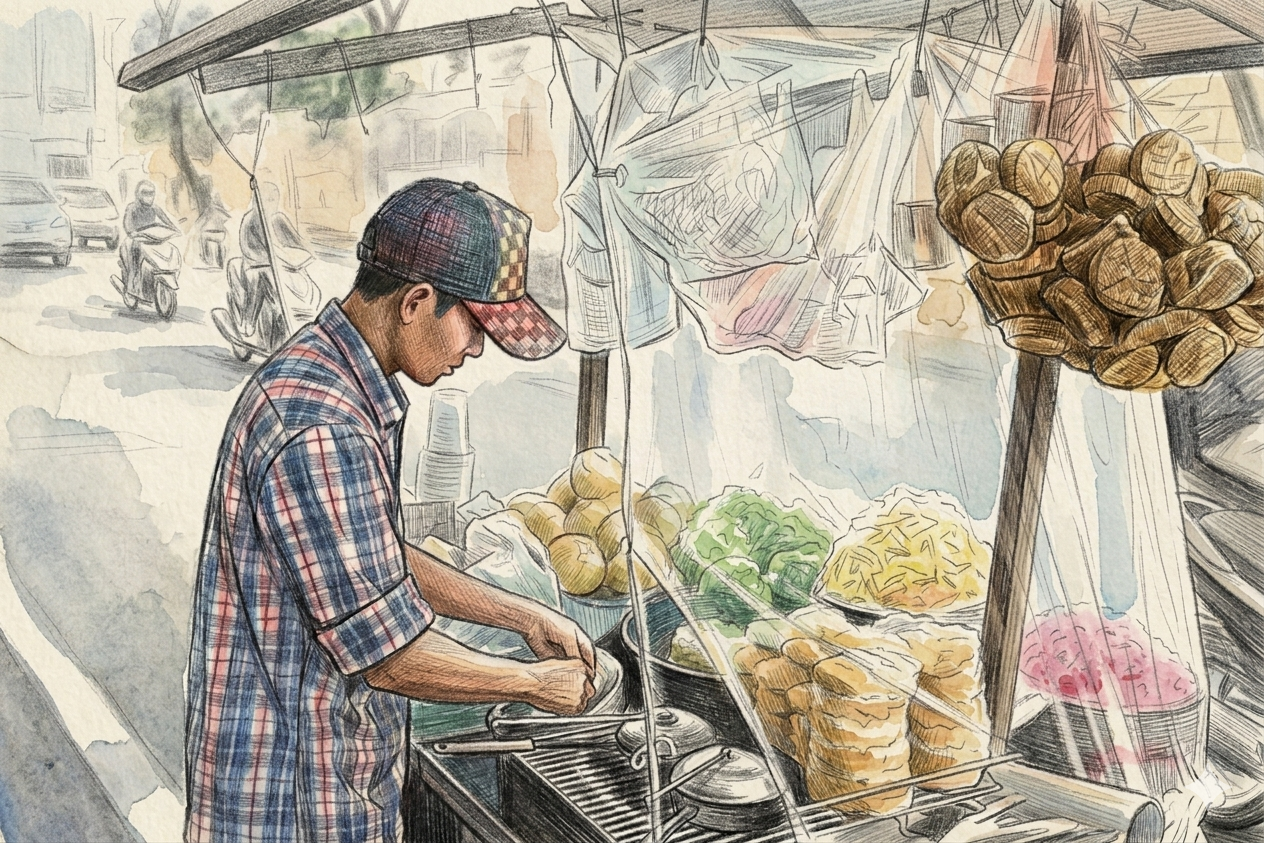 Thương phận đàn ông mua gánh bán bưng